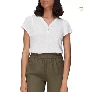 Whistles linen Cada Henley tee